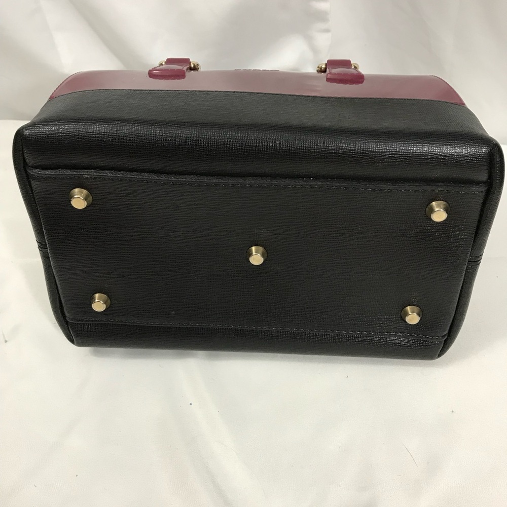 Furla Jelly Boston Bag in Plum and Black Handbag Satchel EUC - Picture 6 of 8